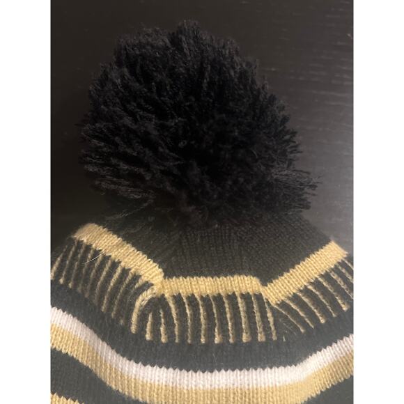 New Orleans Saints New Era knit beanie hat, fleece lined, with pom pom. - Picture 5 of 5